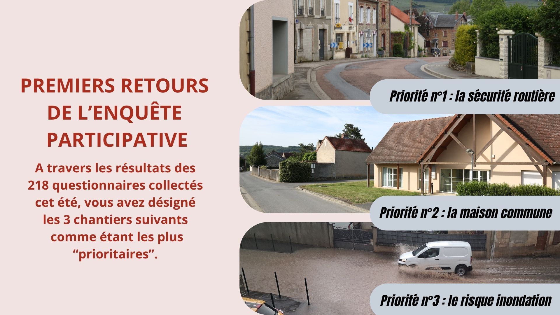 1er retours - 3 priorités